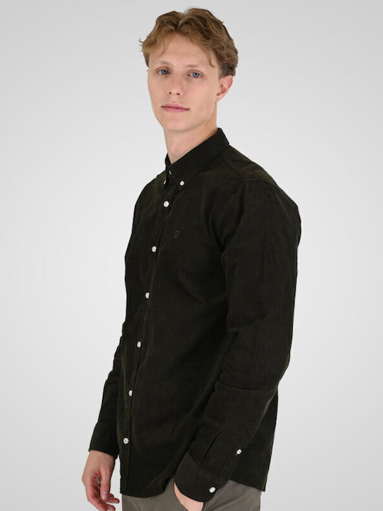 Langärmeliges Zeichenfolge Hemd Khaki