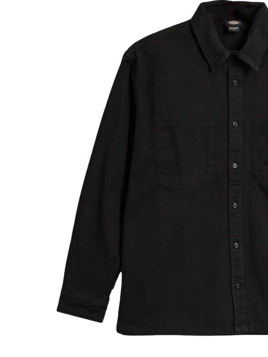 Long Sleeve Cotton Shirt Black