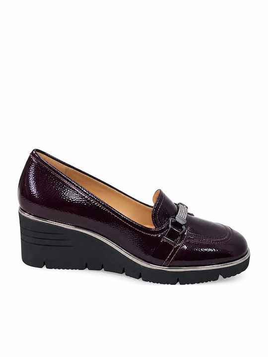 Damen Mokassins in Lila Farbe