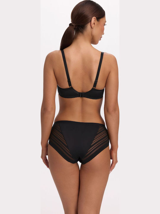 Hoch Taille Damen-Slip Schwarz