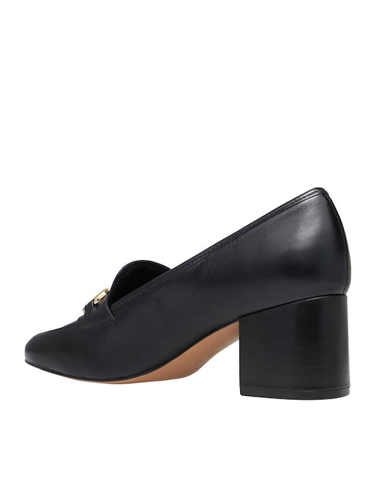 Leder Pumps Schwarz