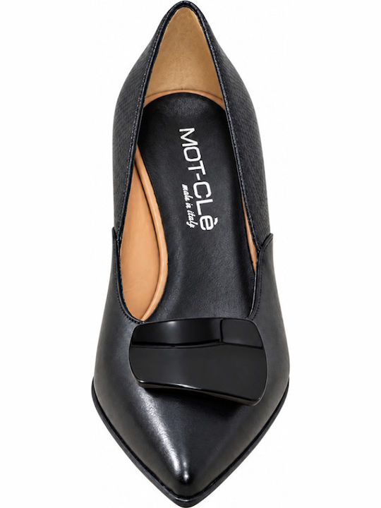 Leder Pumps Schwarz