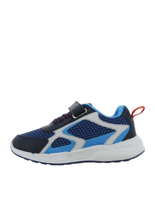 Kids Sneakers Anatomic with Hoop & Loop Closure & Lights Blue