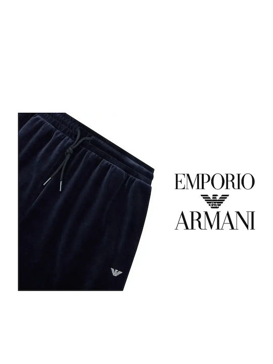Emporio Armani Winter Herrenpyjama Blau