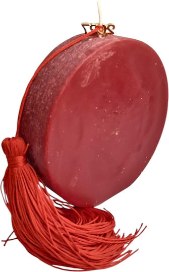 Kalliopi Silver Tabletop New Year's Lucky Charm Red Pomegranate Made of Wax Polish 2027 11x12cm