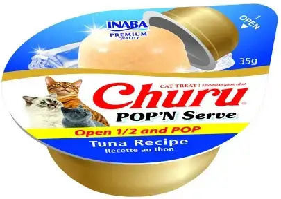 Inaba Churu Cat Pop ’n Serve Tono Gustare Umedă în Jeleu Pentru Pisici 4 X 14 G