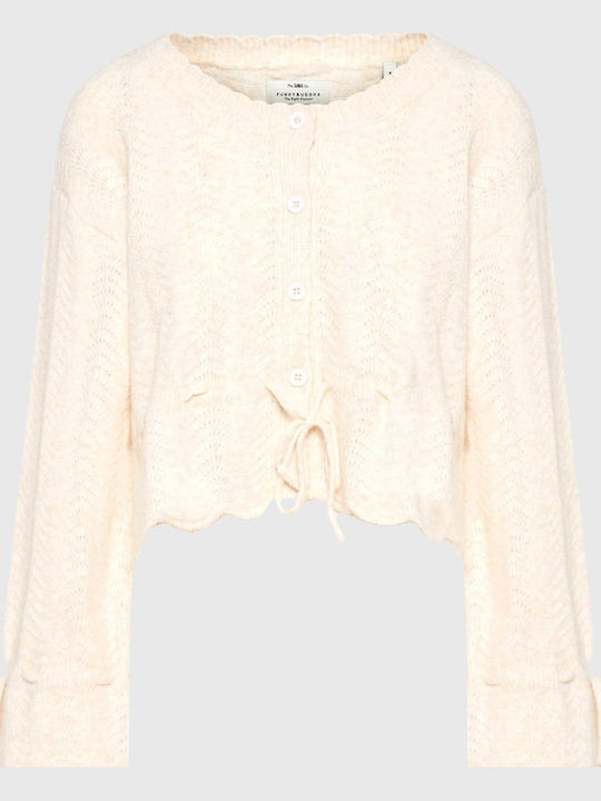 Women's Knitted Cardigan Grey FBL014-123-09-Milky-Grey