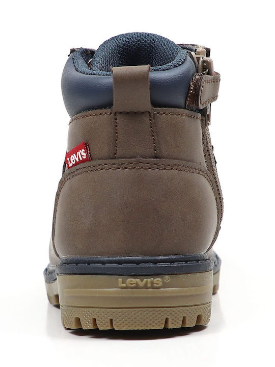 Anatomische Kinderstiefel mit Schnürsenkeln Braune