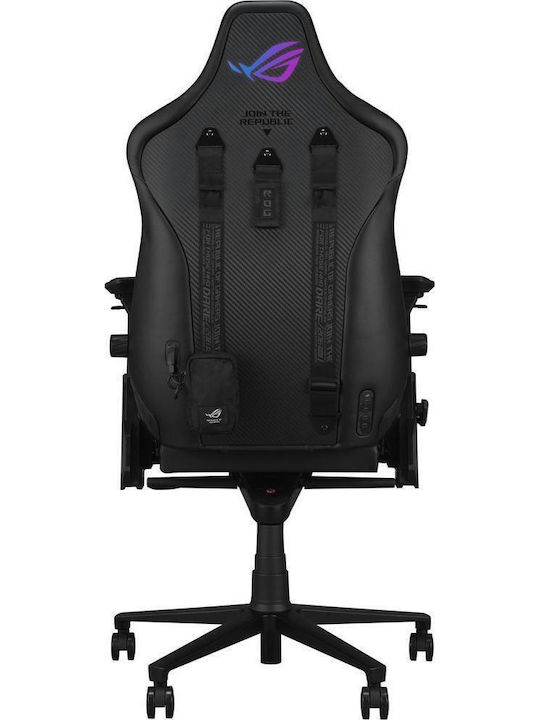 Asus ROG Gaming Stühle aus Künstliches Leder mit Verstellbare Armlehnen und RGB-Beleuchtung Schwarze