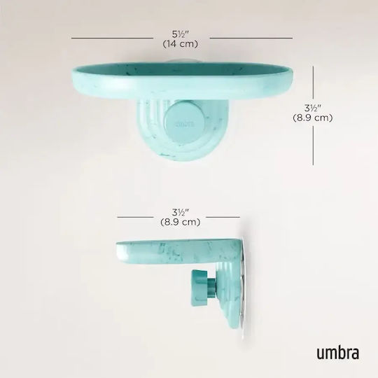 Umbra Wandmontierte Kunststoff-Seifenschale Blau