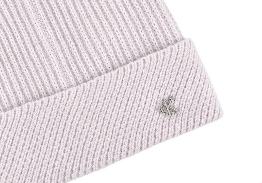 Beanie Damen Mütze Gestrickt in Rosa Farbe