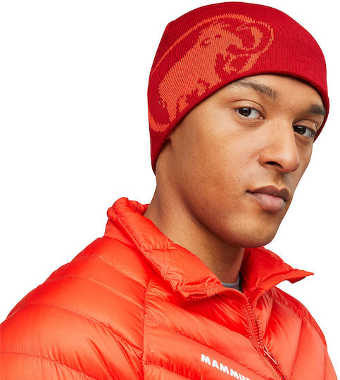 Men's Fleece Knitted Beanie in Red Colour