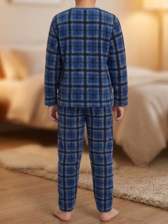 Happy Touch Kinder-Nachtwäsche Winter Fleece Blaue
