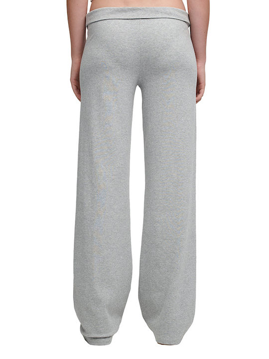 Pantaloni de trening cu elastic tabac maro