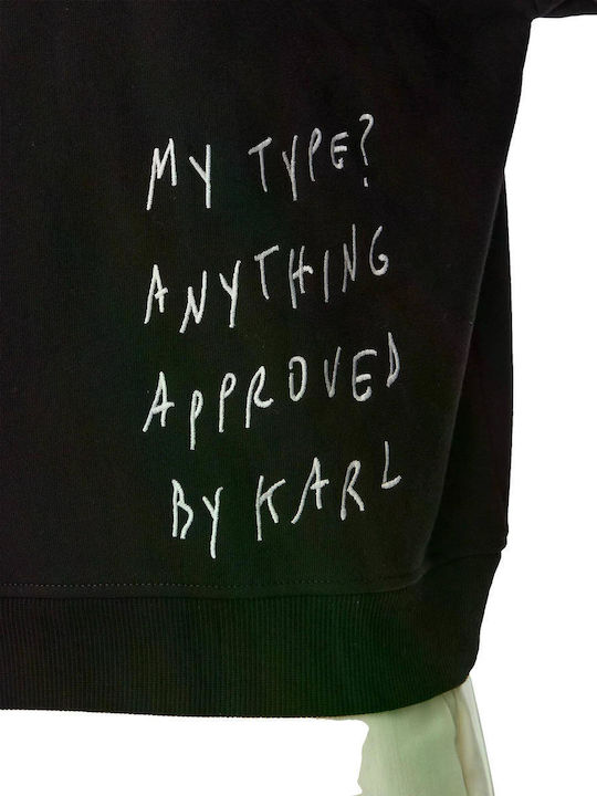 Damen Sweatshirt mit Kapuze Schwarz