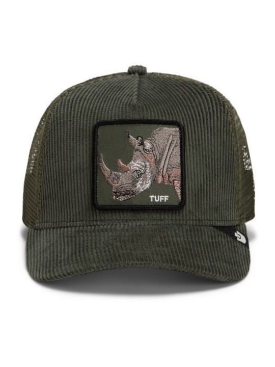 Șapcă Trucker Goorin Bros din catifea reiată Tuff Rhino verde măsliniu Șapcă Trucker Goorin Bros din catifea reiată Tuff Rhino verde măsliniu