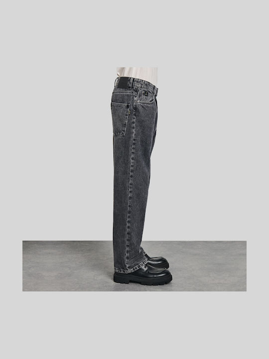 Pantaloni de blugi pentru bărbați Loose Baggy Fit Gray Wash