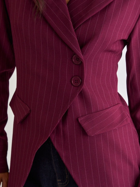 Decoro Decoro Damen Blazer Burgundisch