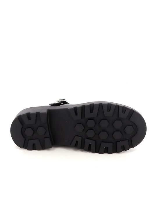 Kids Pumps & Ballerinas Anatomic With Hoop & Loop Closure Patent Leather Black -39.1