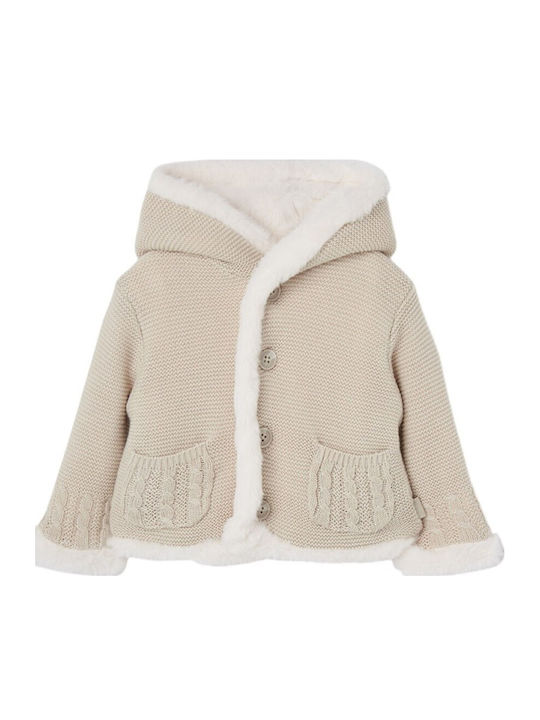 Cardigan pentru copii din bumbac bej