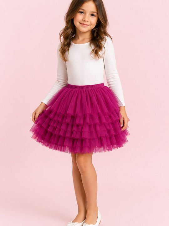 Kids Tulle Tulle Purple Skirt