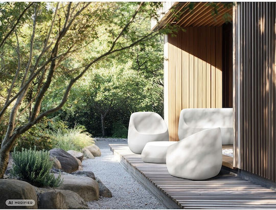 Ferne Kunststoff Außenbereich-Hocker Grau 106x57x32cm