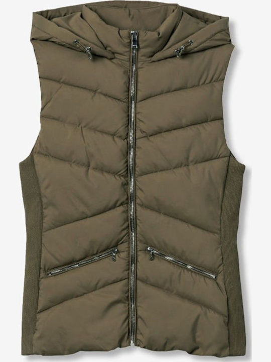 Tiffosi Women's Sleeveless Jacket for Winter Olive