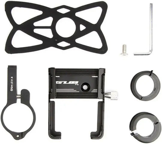 Suport pentru telefon mobil pentru bicicletă Gub P10 din aluminiu reglabil 5.5–10 cm