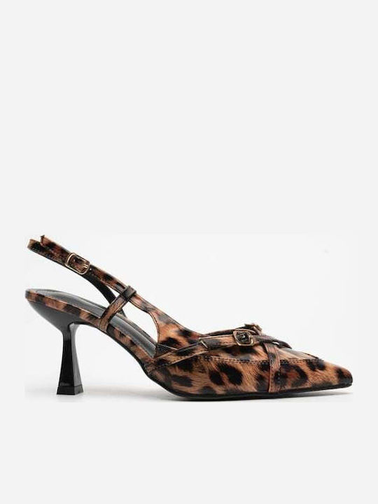 Suede Pumps mit Riemchen Braun