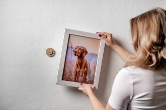 Apple Wooden Photo Frame with Black Frame