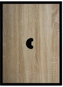 Apple Wooden Photo Frame with Black Frame