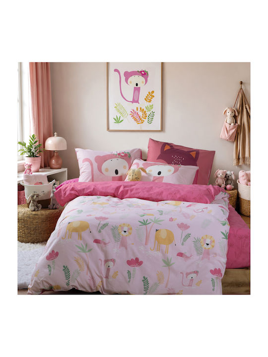 Nef-Nef Homeware Set of Baby Towels 2pcs Wild Pink 70x140cm 420gr/m² Nef-Nef Homeware Set of Baby Towels 2pcs Wild Pink 70x140cm 420gr/m²