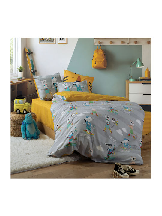 Nef-Nef Homeware Σετ Βρεφικές Πετσέτες 2τμχ Cool Skating Mustard 70x140cm Βάρους 420gr/m² Nef-Nef Homeware Σετ Βρεφικές Πετσέτες 2τμχ Cool Skating Mustard 70x140cm Βάρους 420gr/m²