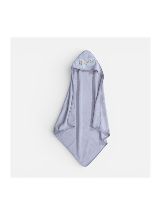 Nef-Nef Homeware Set Babyhandtücher 2 Stück Elefanten Grau 70x140cm Gewicht 420gr/m²