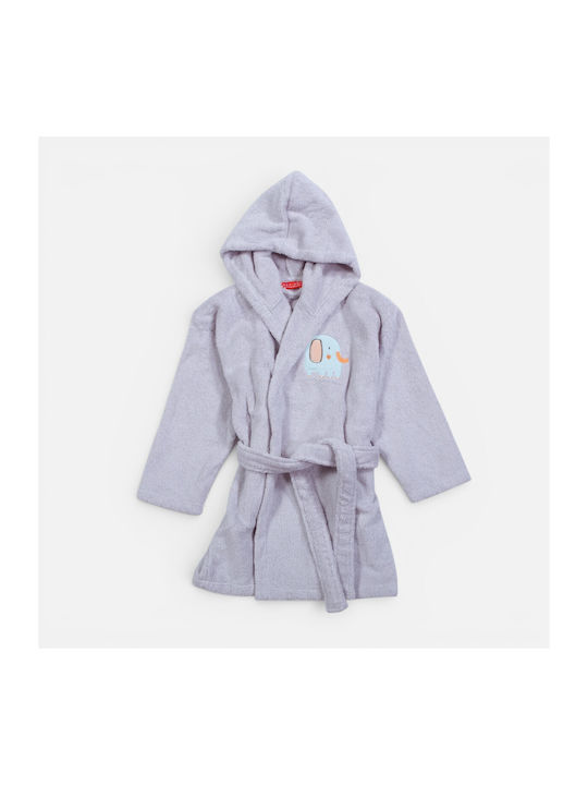 Nef-Nef Homeware Set Babyhandtücher 2 Stück Elefanten Grau 70x140cm Gewicht 420gr/m²