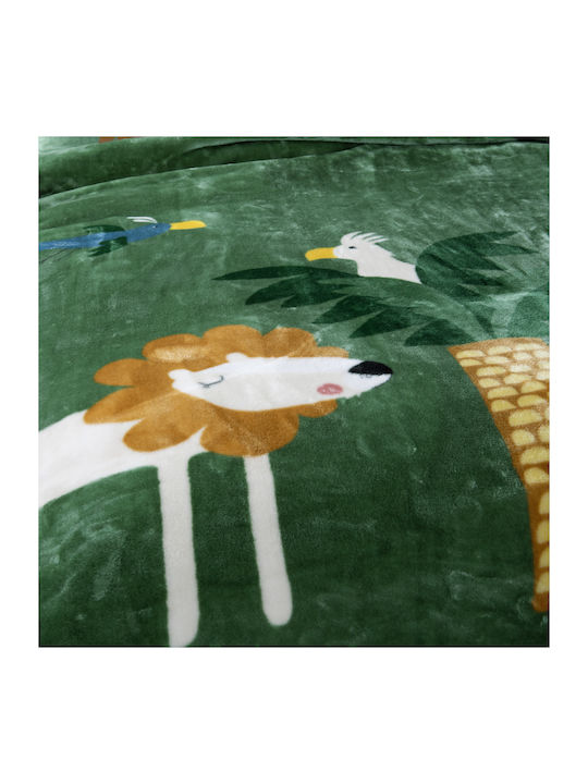 Nef-Nef Homeware Set Babyhandtücher 2 Stück Jungle Mania Pistazie 70x140cm Gewicht 420gr/m²