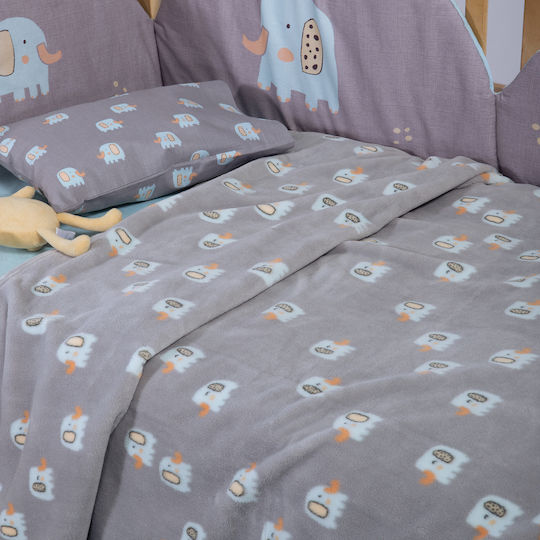 Nef-Nef Homeware Halat de baie pentru copii Elephants Gri cu glugă