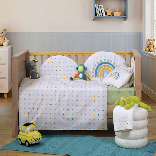 Nef-Nef Homeware Kinderbademantel Dots Ecru/Pink mit Kapuzen-
