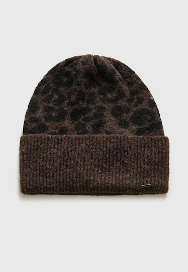 Damen Beanie Strickmütze in Braun Farbe
