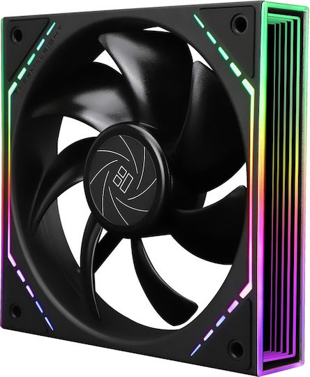 Thermalright TL-M12-S Ventilatoare pentru carcasa 120mm (1500rpm / 47.6cfm) cu Iluminare ARGB și Conexiune 4-Pin PWM 3 Buc Negru