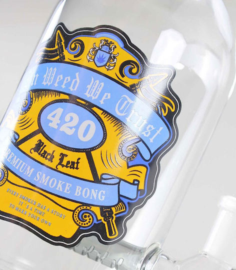 Black Leaf Bong 240mm Transparent