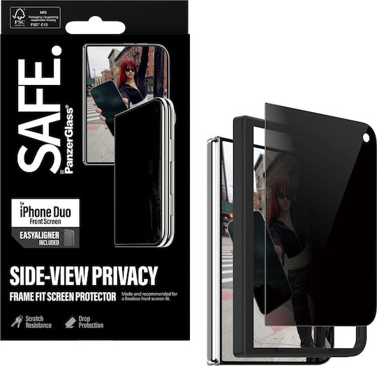 Privacy Sub Screen Schutzfolie Safe by Panzerglass 2-Wege Ultra-Breit Passform Mit Easyaligner iPhone Duo