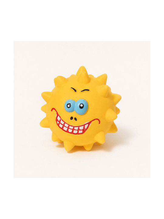 Yellow Rubber Chewing Dog Toy Ball