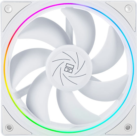Thermalright TL-S12-W-3 Ventilator Pentru Carcasă 120mm (1500rpm / 47.6cfm) cu Iluminare ARGB și Conexiune 4-Pin PWM 3buc Alb