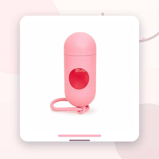 Dispenser Igienic De Saci Pentru Câini Formă Capsulă Carabinier Roz Pal