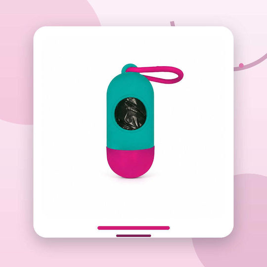 Distribuitor Igienic De Saci Pentru Câini Bicolor Carabină Turcoaz Fucsia