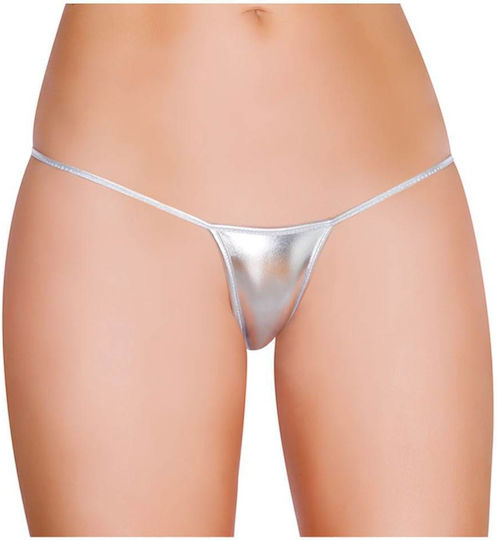 Silver Exotic Micro Shiny G String