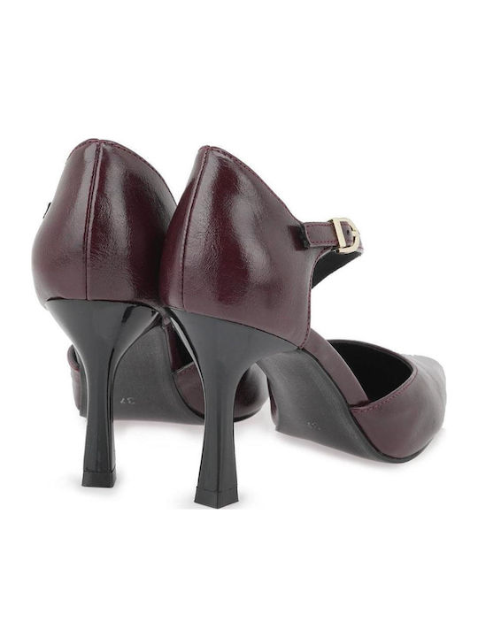 Pumps mit Hochem Absatz Burgundisch