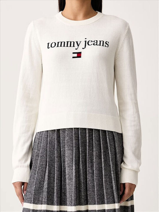 Women's Long Sleeve Cotton Sweater Ecru