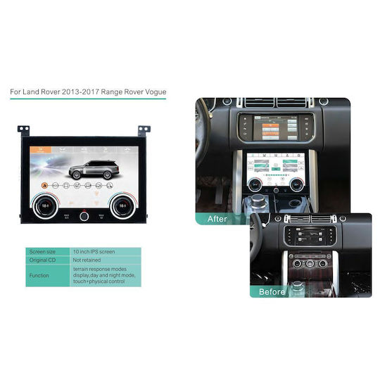 Digital IQ Auto-Audiosysteme für Land Rover Range Rover 2013-2017 mit Klima (Bluetooth/USB/Eingebautes Wi-Fi / 3G/GPS/Notenblätter) mit Touchscreen 10 Zoll